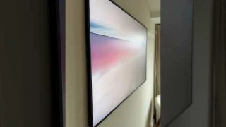 Samsung’s 65 INCH FRAME 🖼️ Art TV wall mounted. #samsung #qled #qledtv #samsungtv