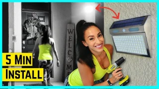 Install Outdoor Motion Sensor 🌞 Solar Lights in Minutes!💡