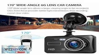Touch Screen Dash Cam 4" 1080P Dual Lens Car DVR Recorder Front Review