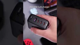Fast Charge Wall Charger A37 PD100W GaN (3xUSB-C + USB-A) EU