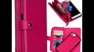 BRG iPhone 7/8 Zipper Wallet Magnetic Case With Wrist Band