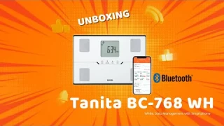 Tanita BC-768 WH Body Composition Meter, White, Data Management with Smartphone UNBOXING