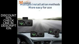 M60 Head Up Display Speed Slope Meter KMH MPH Digital GPS Inclinometer Car HUD Compass Overspeed Ala