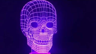 3D Bulbing Light Skull Skeleton
