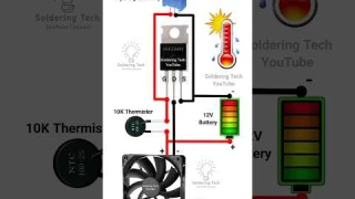 Temperature sensor fan circuit #diy #shorts #viral