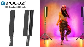 PULUZ 72 LEDs Photo Handheld Stick Light Full Color RGB Fill Light with Barndoor
