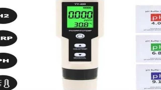 Yieryi Hydrogen Water Tester Monitor 4 in 1 H2 PH ORP TEMP Meter Reactive Oxygen Analyzer ATC 0-2400