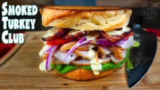 Smoked Turkey Club Sandwich Pellet Grill
