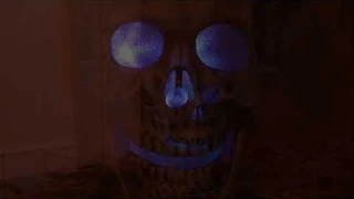 24" tall Animated Oversized Skull w Light Sound Halloween Prop Decoration