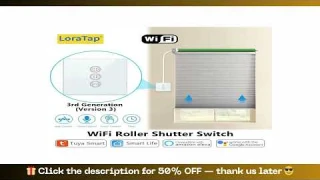 Review Tuya Smart WiFi Curtain Blinds Switch for Roller Shutter Electric Tubular Motor Google Home A