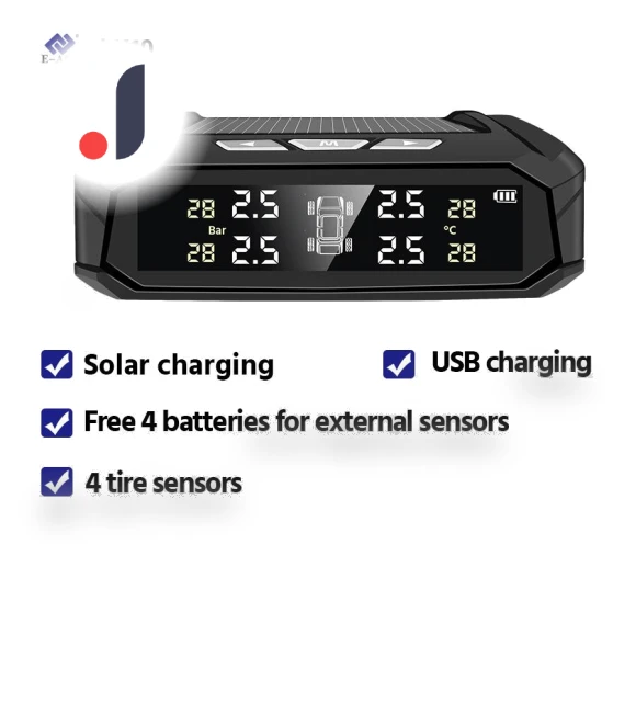 Solar TPMS Car Tire Pressure Monitoring System — TPMS Sensor Replacements, E-ACE