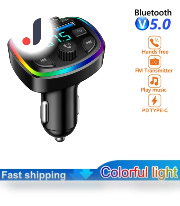 Smart LED Car FM Transmitter — Phone Accessories, NyPhoenix Auto