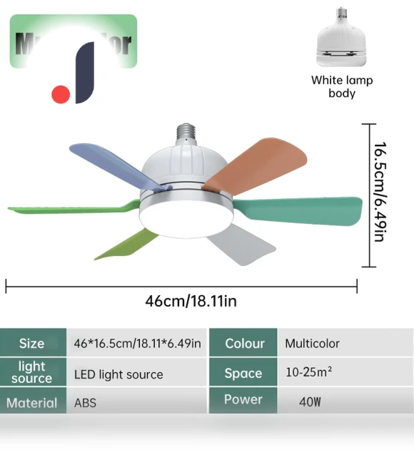 LED Ceiling Fan with Remote Control — Ceiling Fans, KITCHEN-MALL