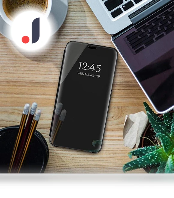 Luxury Thin Transparent Smart Mirror Case with Magnetic Flip Stand — Phone Accessories, Uav parts center