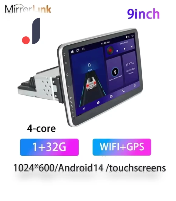 1din Android14 9/10 inch Universal Car Stereo Radio with Rotatable Touch Screen — Stereo Receivers, AutoSphere