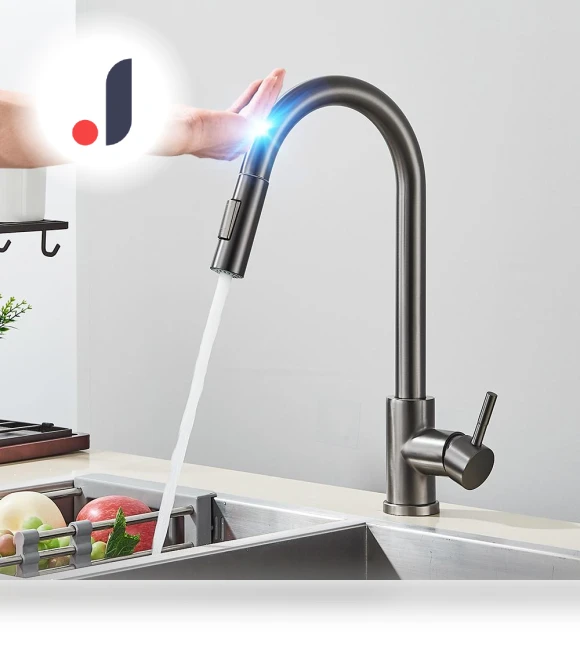 Touchless Pull-Down Kitchen Faucet — Smart-Touch Kitchen Faucets, Dream Garage