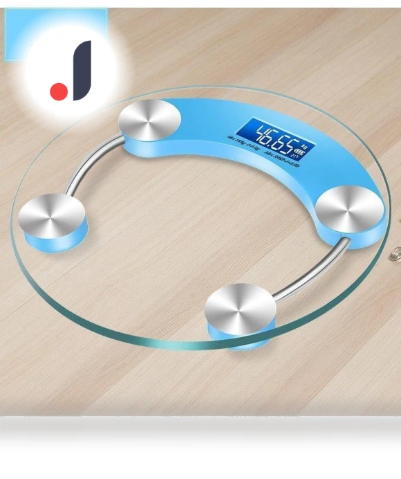 Transparent Round Digital Body Scale — Weight Management Tools, Essager Electronic