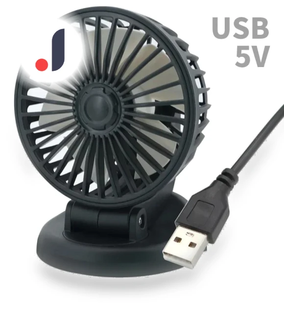 Car Fan with 3 Adjustable Heads — Portable Cooling Solutions, HOME-Auto-001
