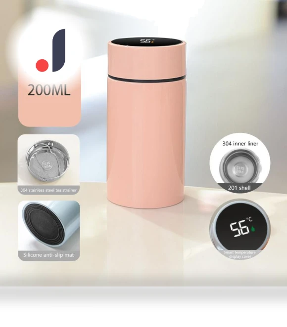 Smart Thermos Water Bottle with Temperature Display — Hydration Essentials, Anqin