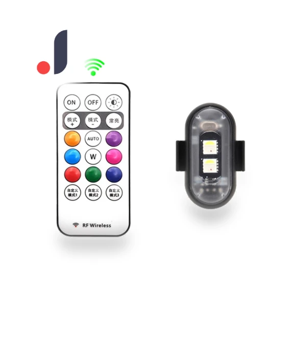 Universal Motorcycle RGB LED Strobe Lights with Controller — Vehicle Safety Signals, techmade
