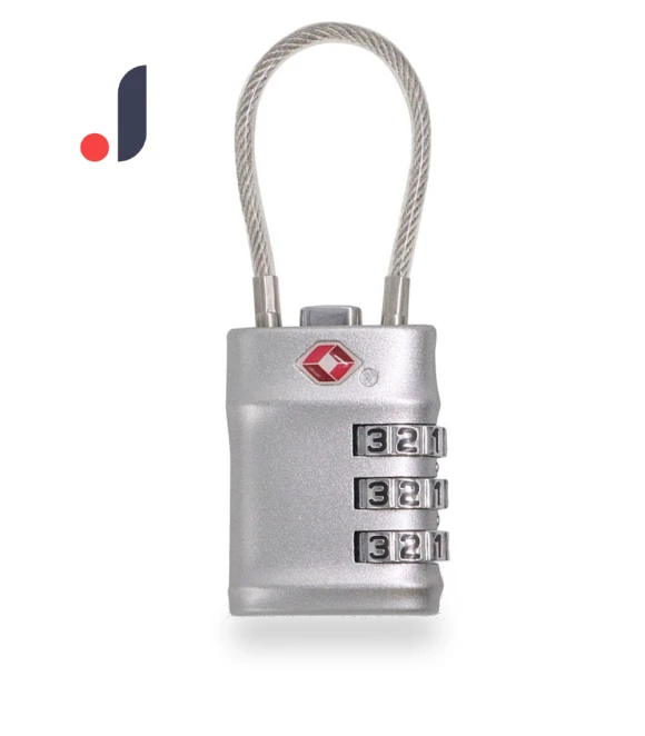 Portable Smart Combination Lock Padlock with Steel Cable — Luggage Locks, SZmohan