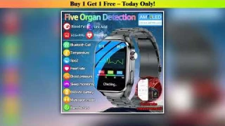 Review 2025 New AI Intelligent Diagnosis ECG+PPG Smartwatch Health Protection Blood Lipids Uric Aci