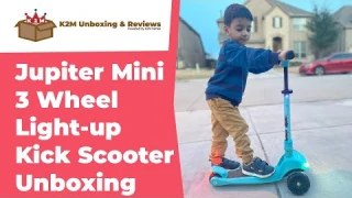 Jupiter Mini 3 Wheel Light-up Kick Scooter (#236) | #K2M #Unboxing