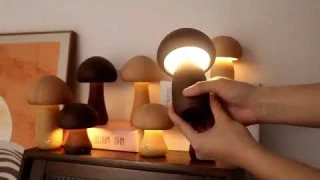 Mushroom Night Light B Type Mixed Wood Review - LED Touch Dimmable by Lumibaby