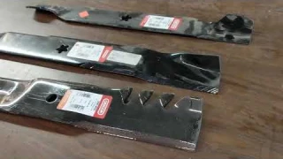 Mower blade drastic difference and what is best for your yard and your mower. Oregon, Scag, Gravely,