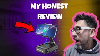 Unboxing/Review TechGlow Black Foldable Cellphone Stand with Bluetooth Speaker and Power Bank