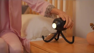 Portable Stroller Fan with Night Lights - Cute Octopus Shape & Flexible Tripod & Safe Outer Cover