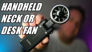 Portable Handheld Turbo Fan Review - Use as portable or neck or desk fan!