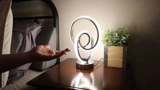 airnasa Modern Spiral RGB Table Lamp Review | Touch Dimmable LED Modern Nightstand Lamp Unique Lamps