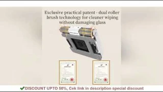 2025 Window Cleaning Robot Cleaner Dural Roller, Spot Clean, 30ML Water Tank Two sides 3 Holes Autom