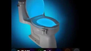 LED Toilet Light Motion Activated Sensor Washroom Night Light with 8 Color by Vizpet