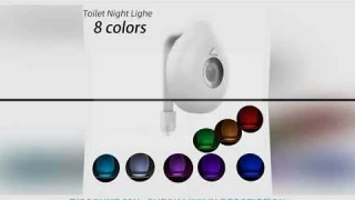 8 Color Changing Sensor LED Toilet Motion Sensor Light, Bathroom Night Light Toilet Interior Light,