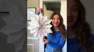 DIY Giant paper bag Snowflakes!