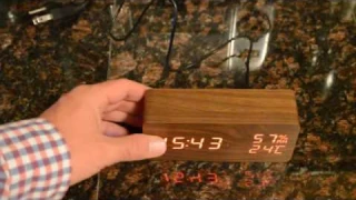 COOWOO Multi Fuction Wood Clock With Temperature And Humidity Display Review