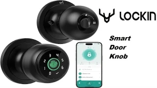 Lockin 4 in 1 Smart Door Knob, Fingerprint Door Lock with APP Control, Auto Door Lock