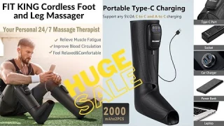 UPGRADED CORDLESS LEG MASSAGERS || FIT KING Cordless Foot & Leg Massager for Pain Relief