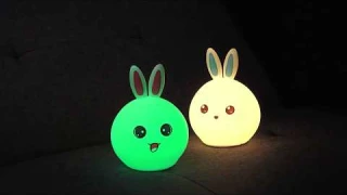 Colorful Rabbit LED Night Light - Touch Sensor Tap Control Night Lamp