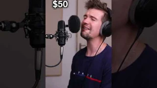 $50 vs. $500 Microphone #shorts #microphone #cover #singer
