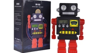 Robot Digital Counting Piggy Bank-Support U.S. & Canadian Coins