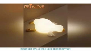 Cute Duck Night Light Sleep Companion Big Goose Pat USB Rechargeable Table Lamp Bedside Lamp with To