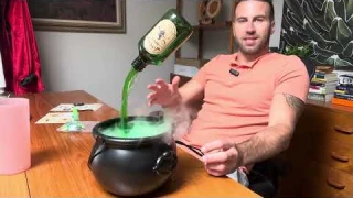 Halloween Decorations Indoor - Cauldron Halloween Decor with Magic Floating Potion Bottles