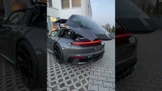Amazing! TECHART modified Porsche 992 Targa 4S opens its roof. Subscribe for more!
