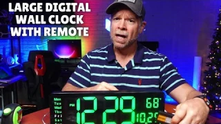 Large Digital Wall Clock with Remote | 16" Large Digital Wall Clock