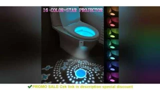 Toilet Light, Toilet Night Lights with Star Projector and Motion Sensor 16 Colors Changing,Toilet Bo