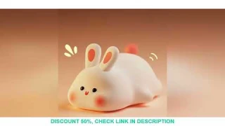 Cute Rabbit Silicone Pat Lamp Soft Light Touch Sensor Bedside Night Light Childern Kid Sleep Accompa