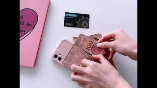 Wrist Strap Soft Leather Wallet Case